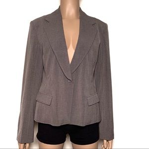 NWOT EXPRESS Womens Gray One Button Blazer Jacket Size 12